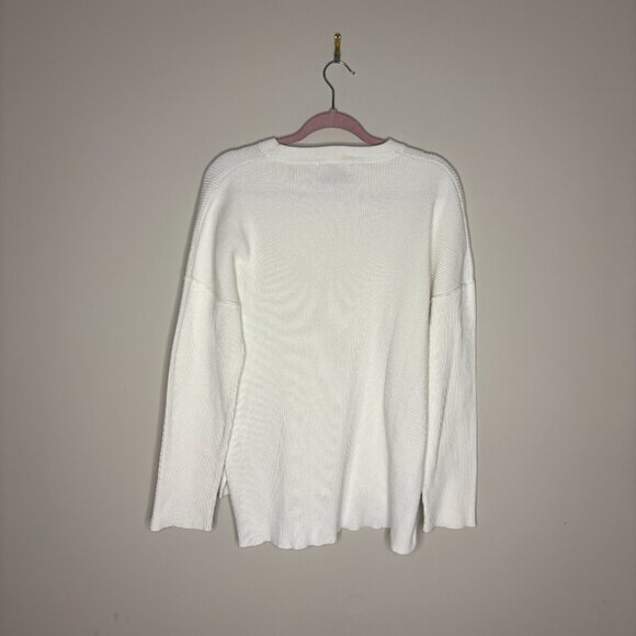 Legoe Heritage Maternity Catalina Ribbed Jumper Sweater Off White M/L Cotton - Picture 10 of 10